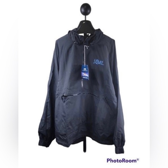 Liquido Other - NWT Vantage Apparel Hooded Windbreaker Packable Pullover Jacket Men's Size Large